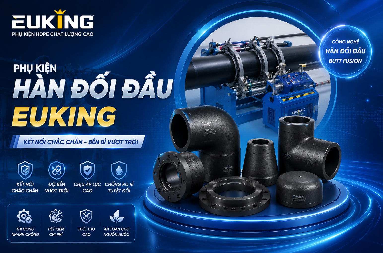 Phụ kiện HDPE là gì? Hướng dẫn chọn phụ kiện HDPE chất lượng cho hệ thống cấp nước sạch 2026