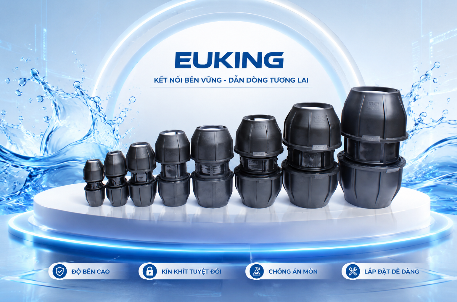Bảng kích thước phụ kiện HDPE D20–D1200 mới nhất 2026 | Hướng dẫn lựa chọn chính xác