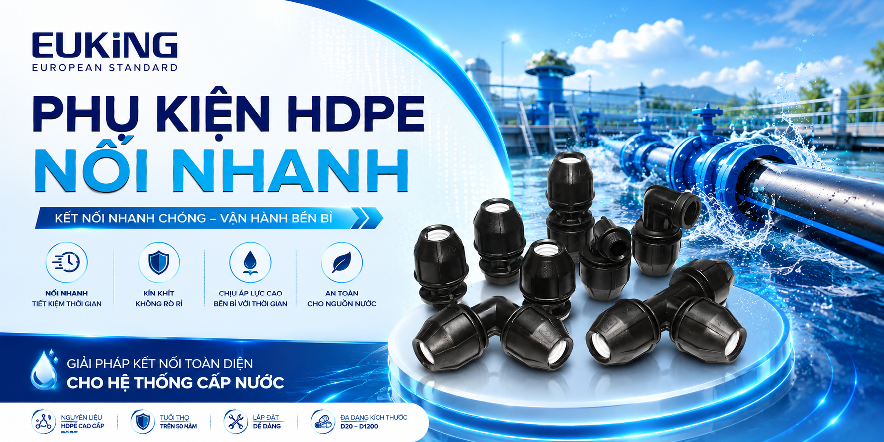 PHỤ KIỆN HDPE NỐI NHANH EUKING